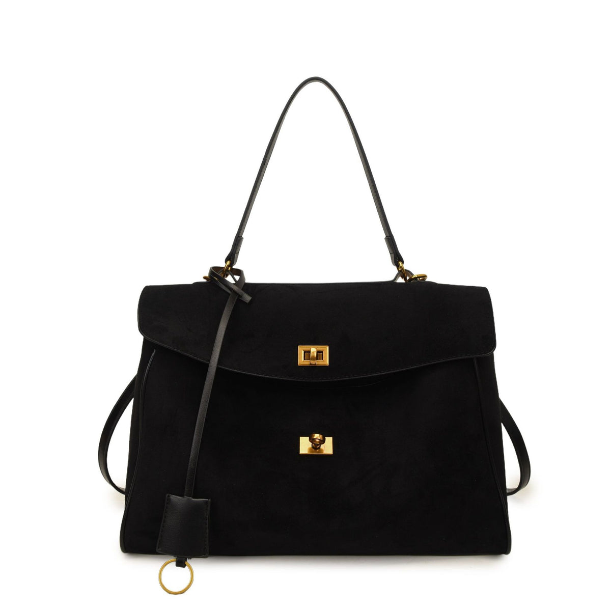 Modern Knight Suede Tote Bag - Caramel Brown