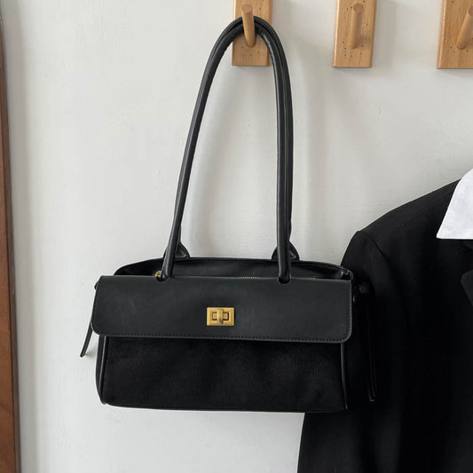 Modern Vintage Shoulder Bag - Midnight Black