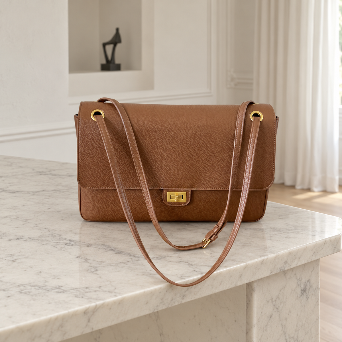 Modernist Shoulder Bag - Midnight Black
