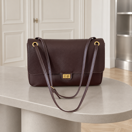Modernist Shoulder Bag - Espresso Brown