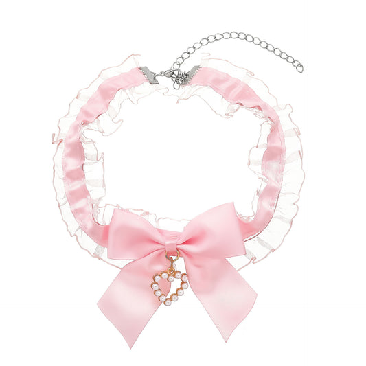 Nocturne Pearl Heart Choker