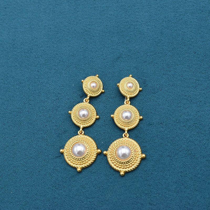Gold-Plated Pearl Jewelry Set