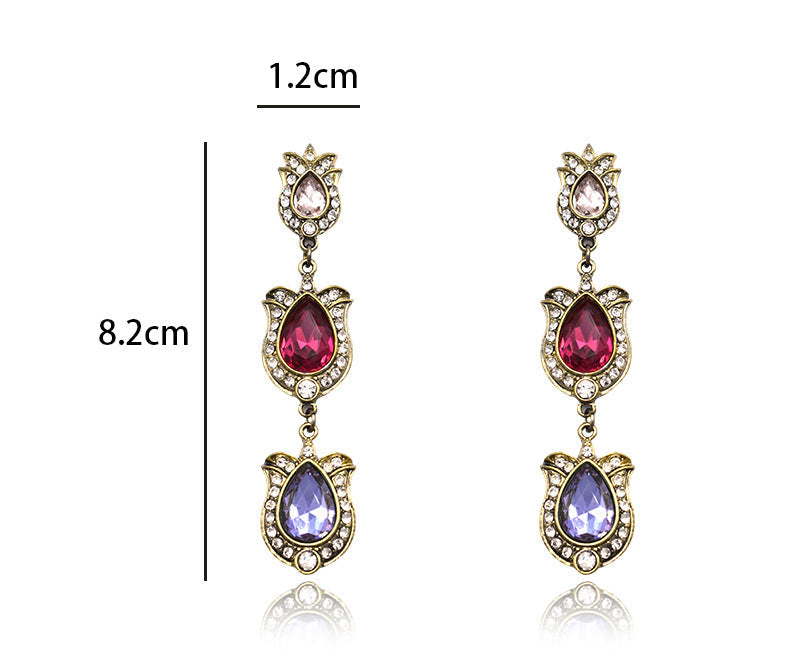 Prismatic Tulips Jewel Earrings