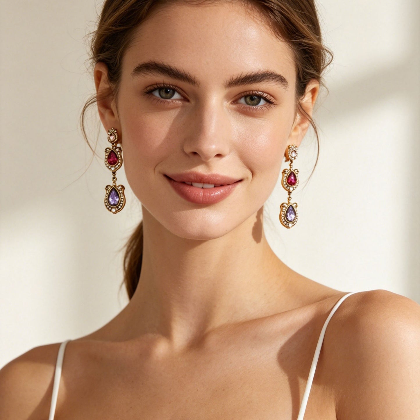 Prismatic Tulips Jewel Earrings