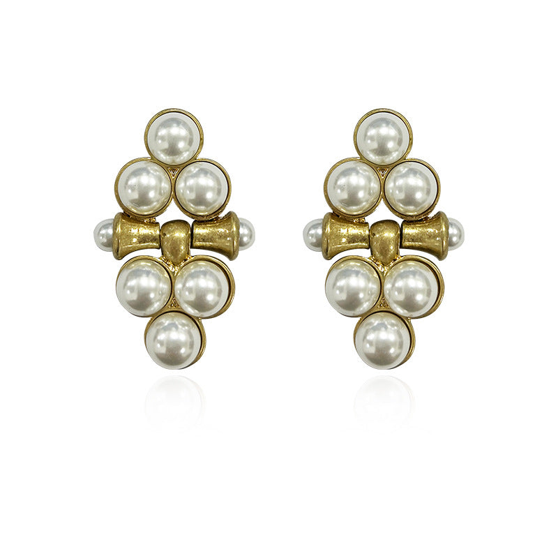 Antique Grape Pearl Earrings