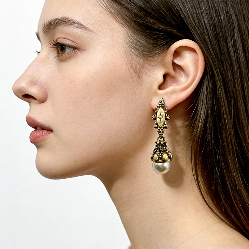 Vintage Pearl Statement Earrings
