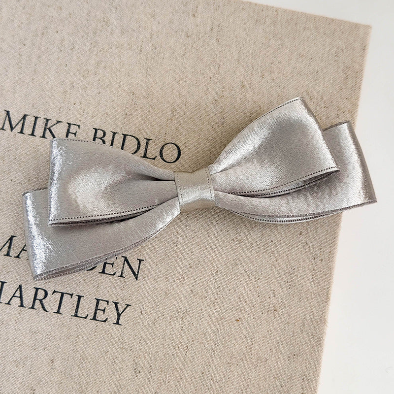 Silver Bow Hair Clips Series