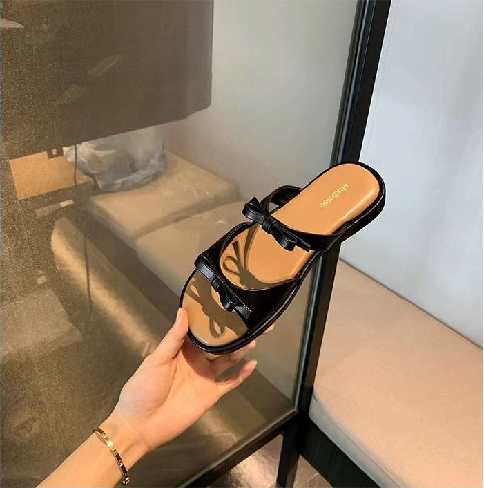 Bow Ease Slides - Stardust Silver
