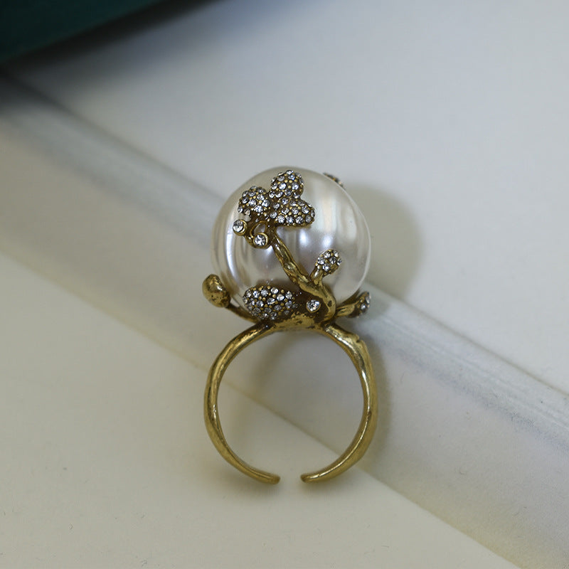 Baroque Pearl Open Ring