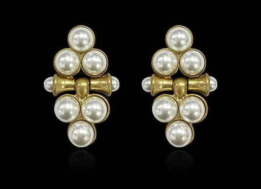 Antique Grape Pearl Earrings