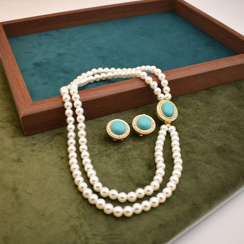 Heirloom Pearl Stone Jewelry Set