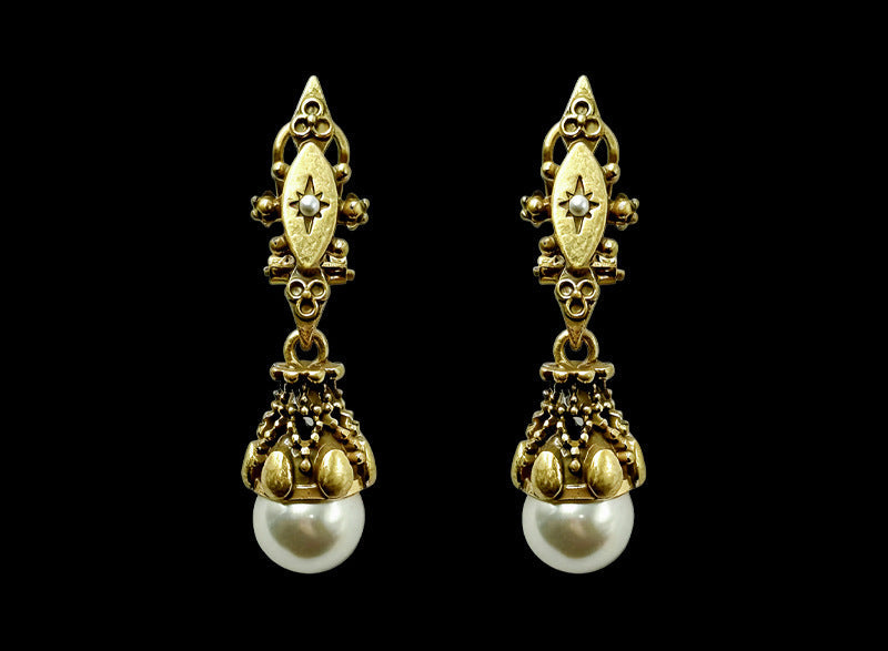 Vintage Pearl Statement Earrings