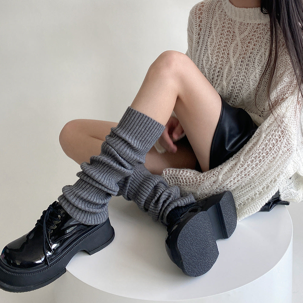 Straight Leg Warmers - Cream White