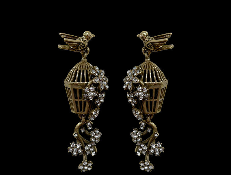 Antique Birdcage Earrings