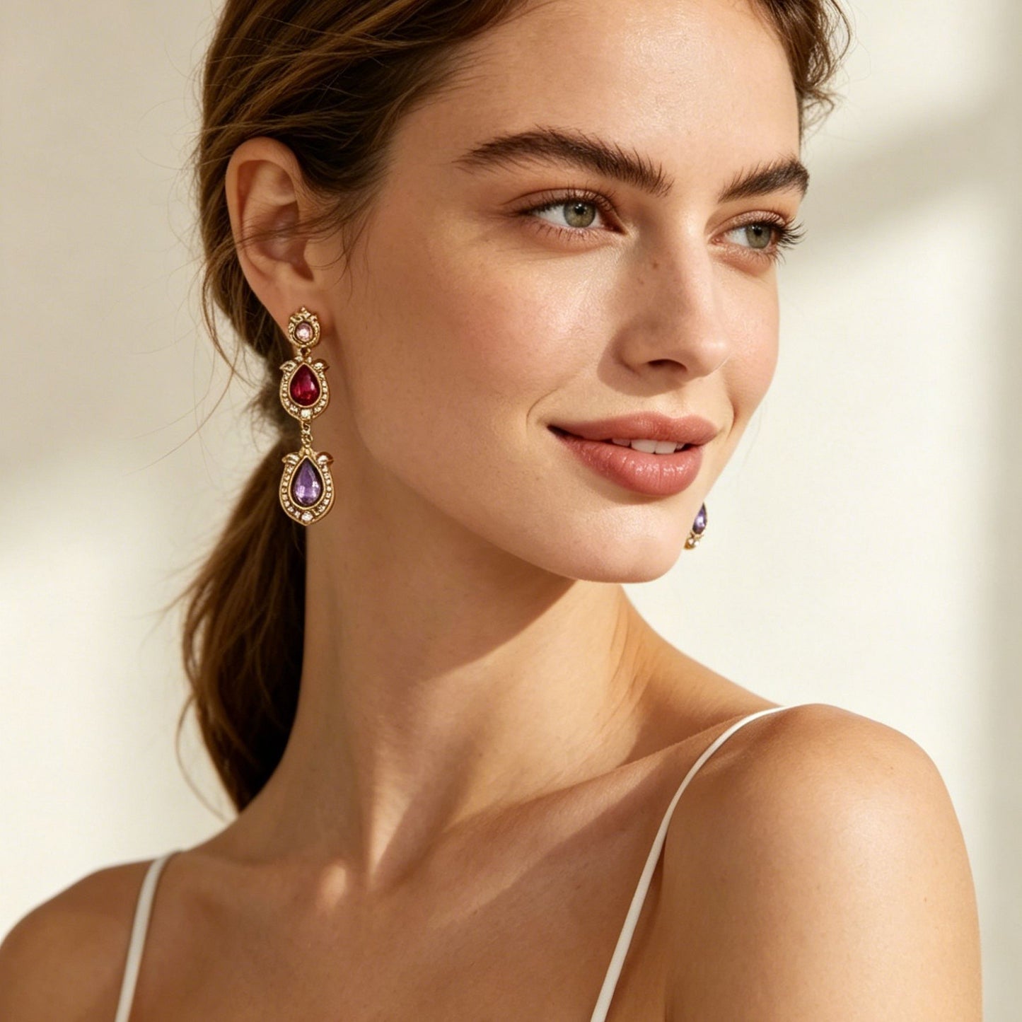 Prismatic Tulips Jewel Earrings