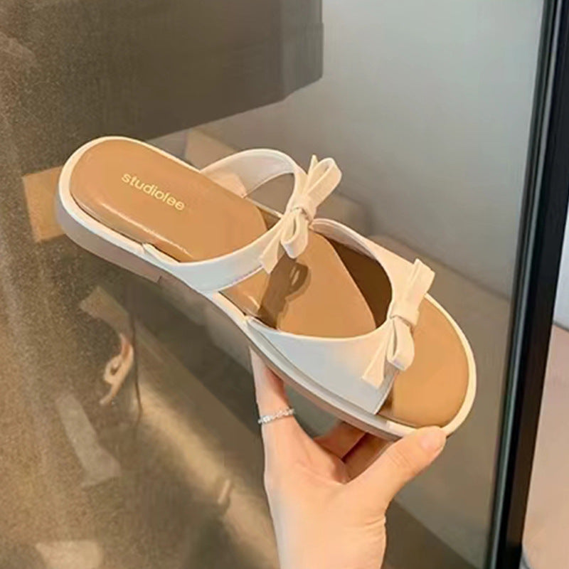 Bow Ease Slides - Stardust Silver