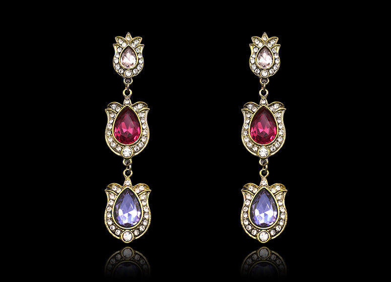 Prismatic Tulips Jewel Earrings