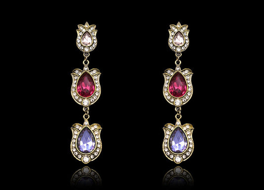 Prismatic Tulips Jewel Earrings
