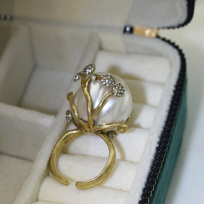 Baroque Pearl Open Ring
