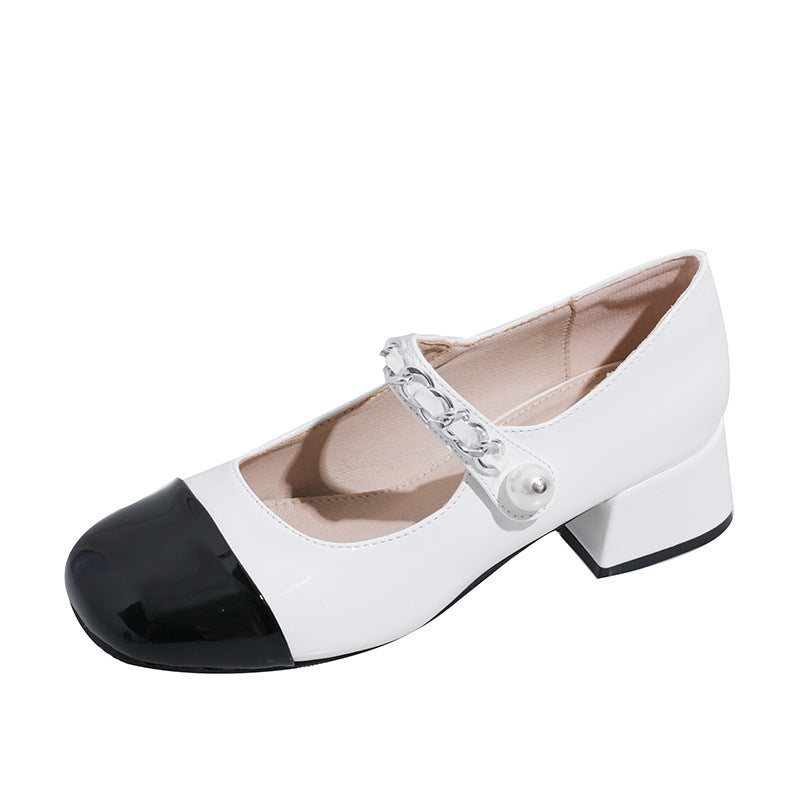 Pearl Modern Chic Mary Jane - Slingback - Midnight Black