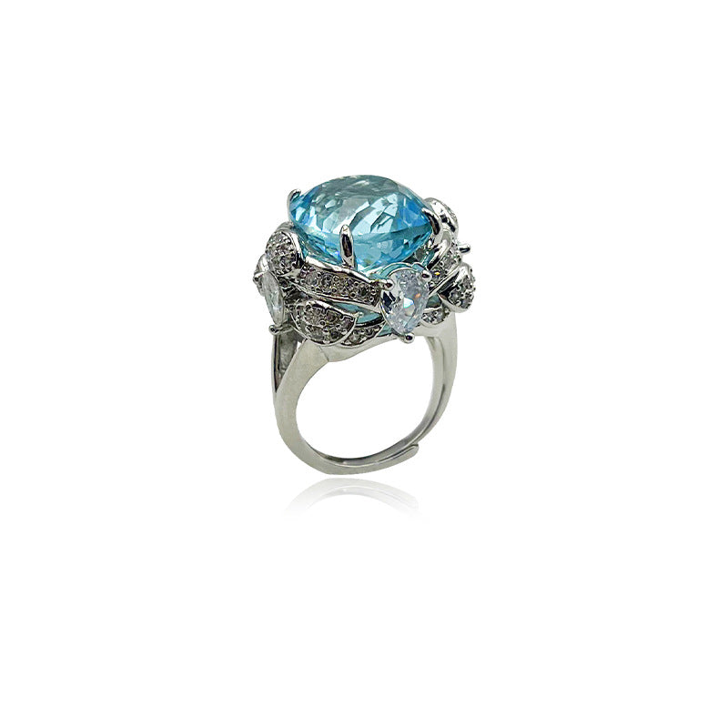 Blue Gem Statement Ring