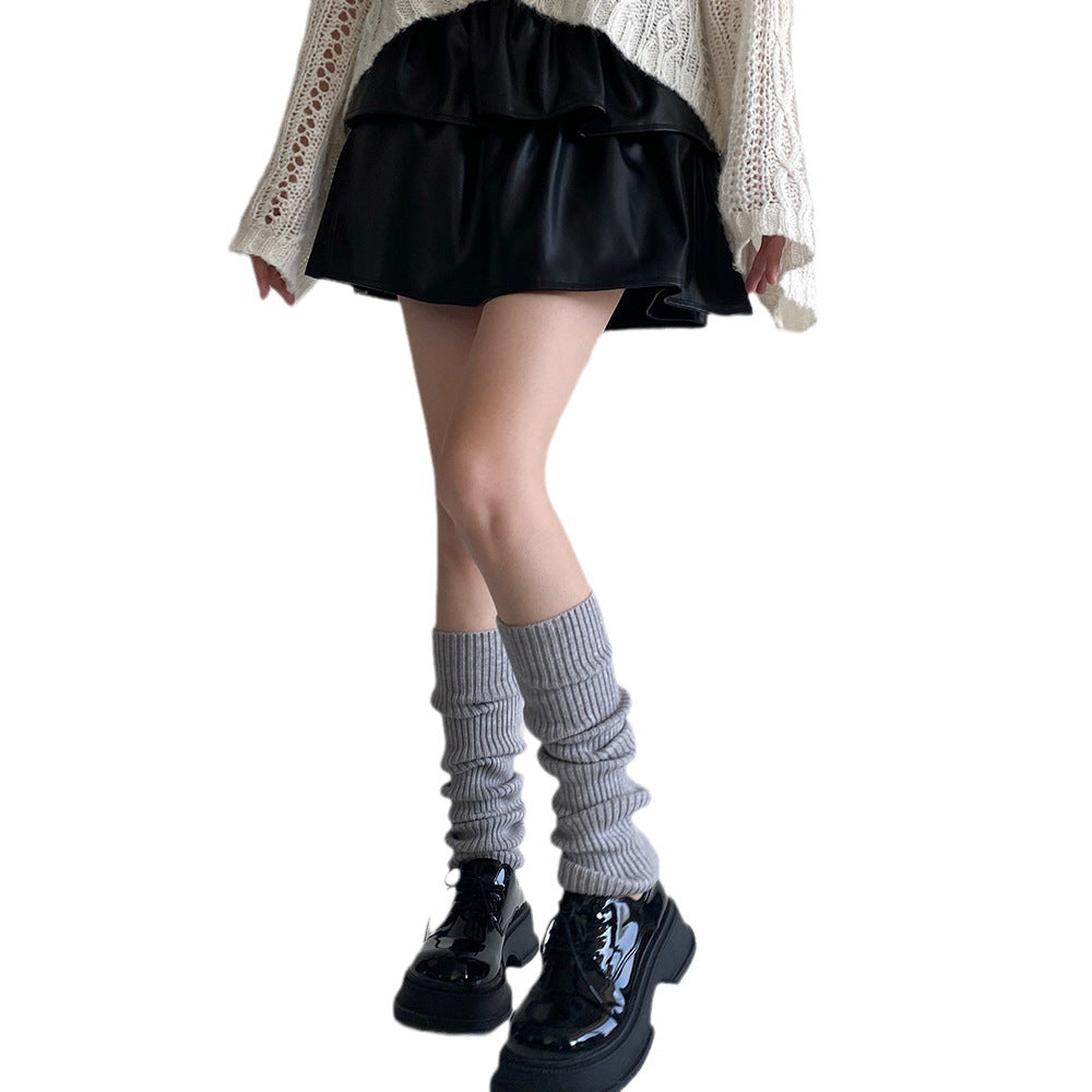 Straight Leg Warmers - Cream White