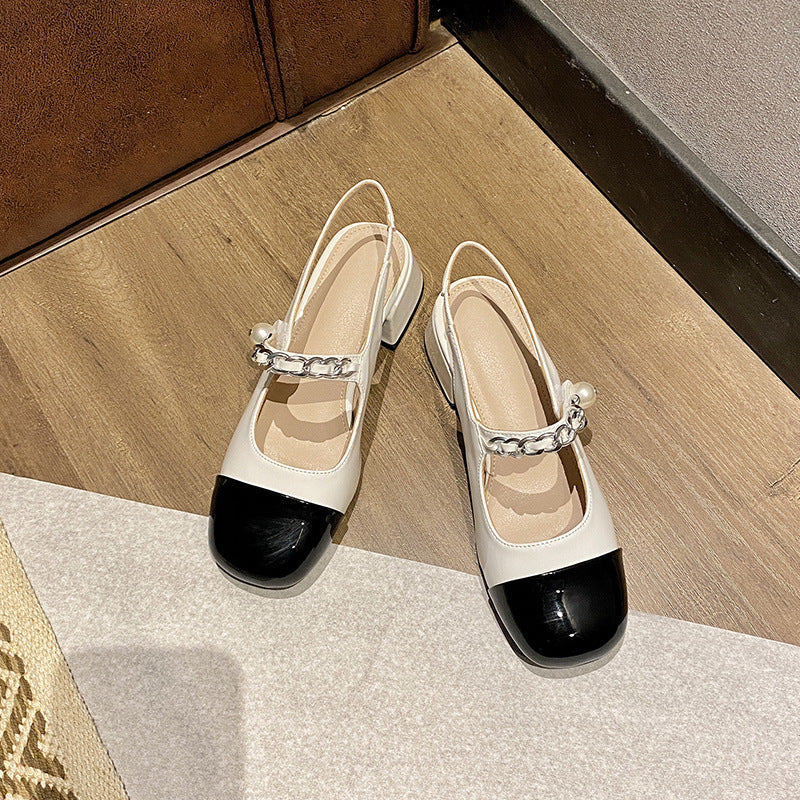 Pearl Modern Chic Mary Jane - Slingback - Midnight Black