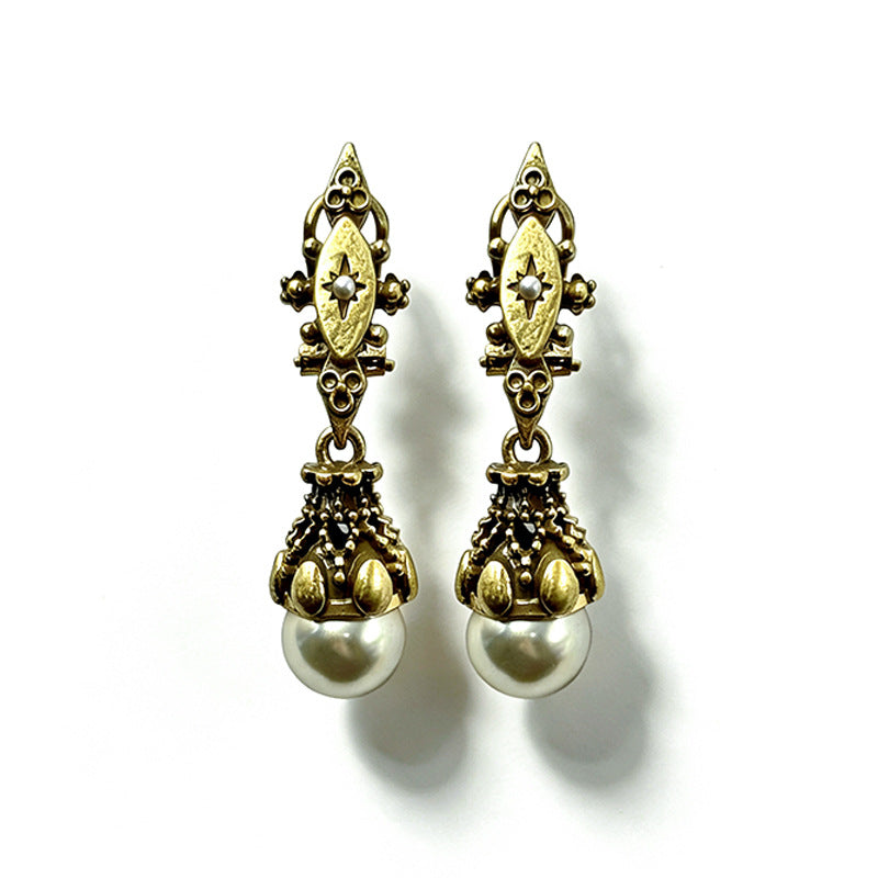 Vintage Pearl Statement Earrings