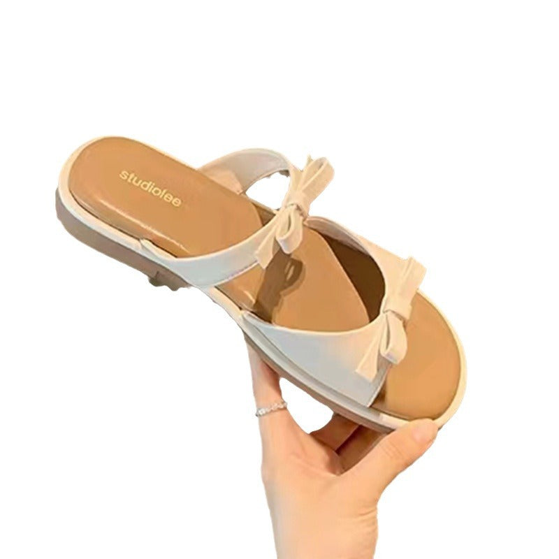 Bow Ease Slides - Stardust Silver