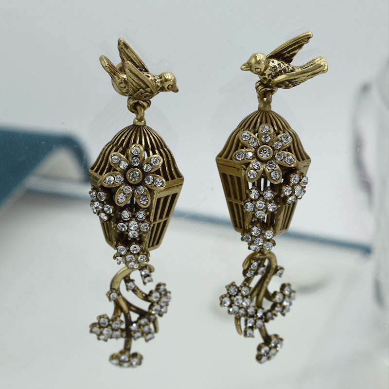 Antique Birdcage Earrings