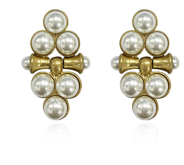 Antique Grape Pearl Earrings