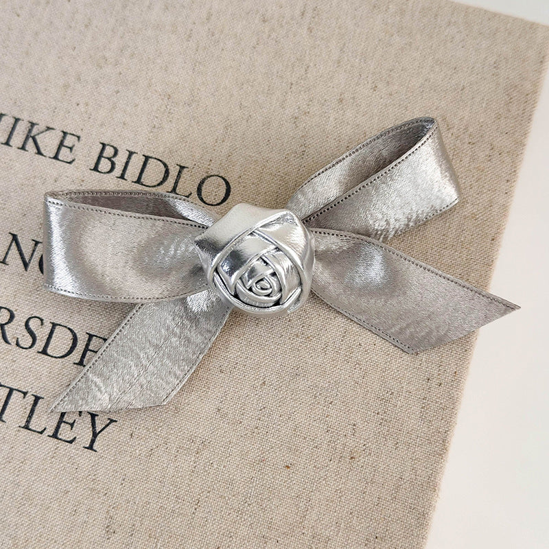 Silver Bow Hair Clips Series