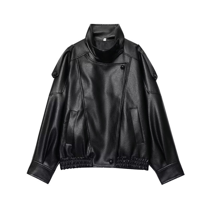 Offbeat Theory Faux Leather Jacket - Espresso Brown