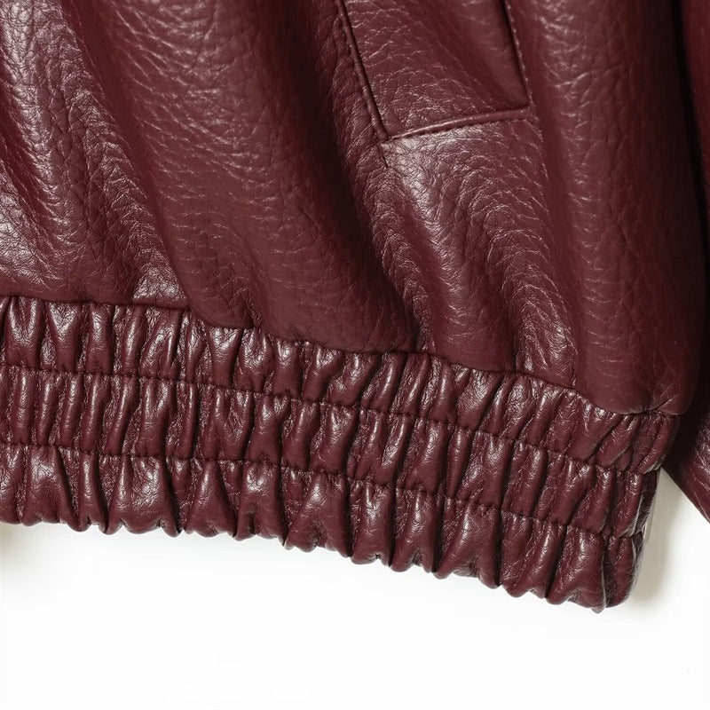 Offbeat Theory Faux Leather Jacket - Espresso Brown