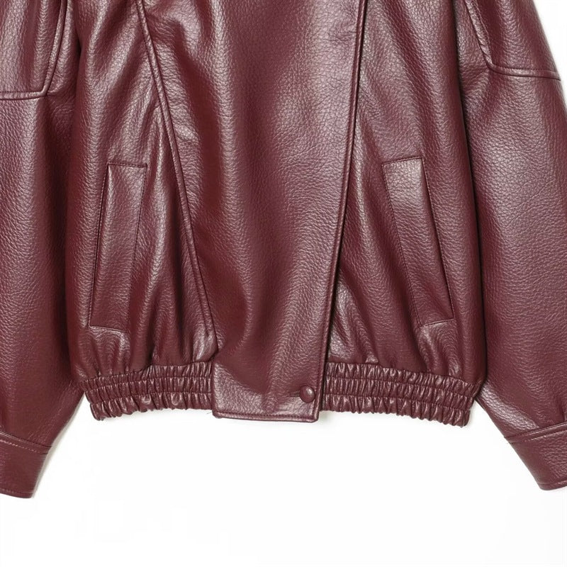 Offbeat Theory Faux Leather Jacket - Espresso Brown