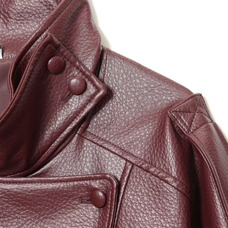 Offbeat Theory Faux Leather Jacket - Espresso Brown