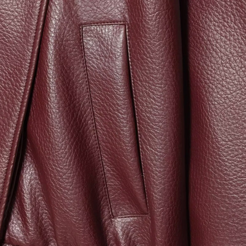 Offbeat Theory Faux Leather Jacket - Espresso Brown