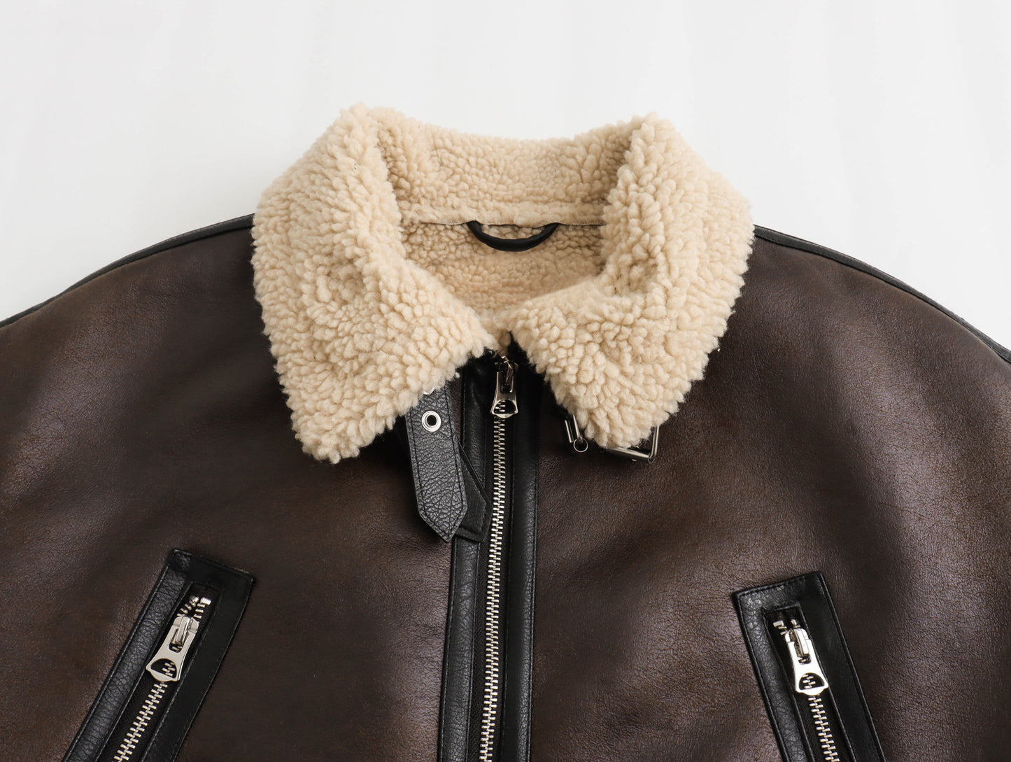 Oslo Shearling Street Jacket - Caramel Beige