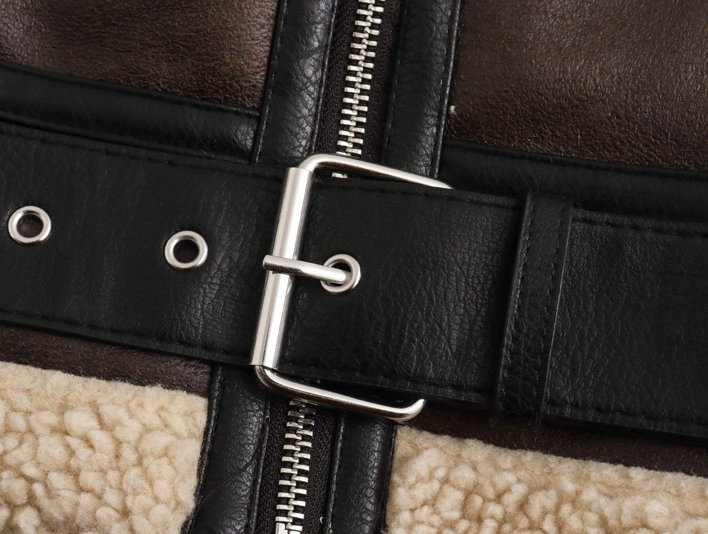 Oslo Shearling Street Jacket - Caramel Beige