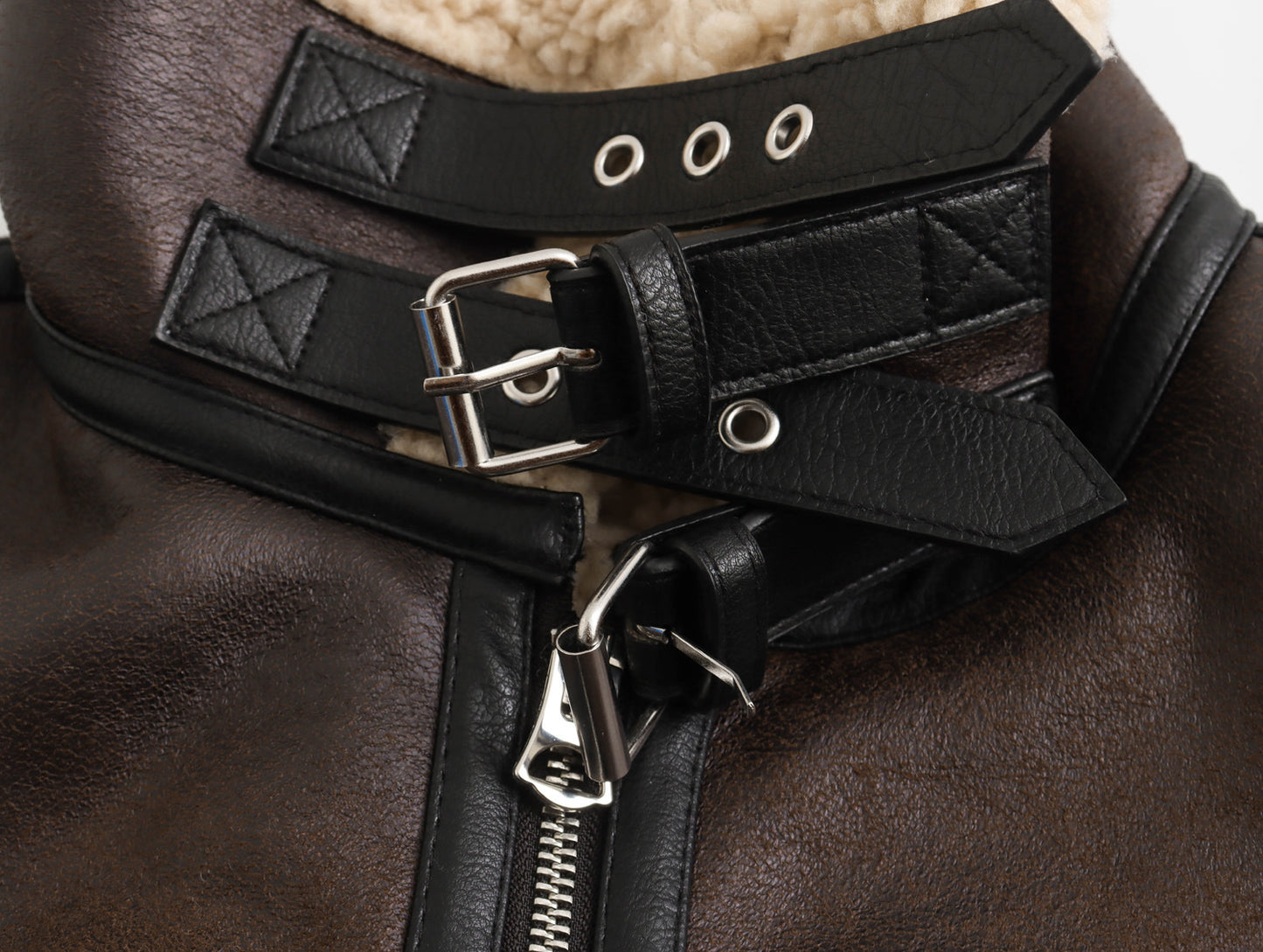 Oslo Shearling Street Jacket - Caramel Beige