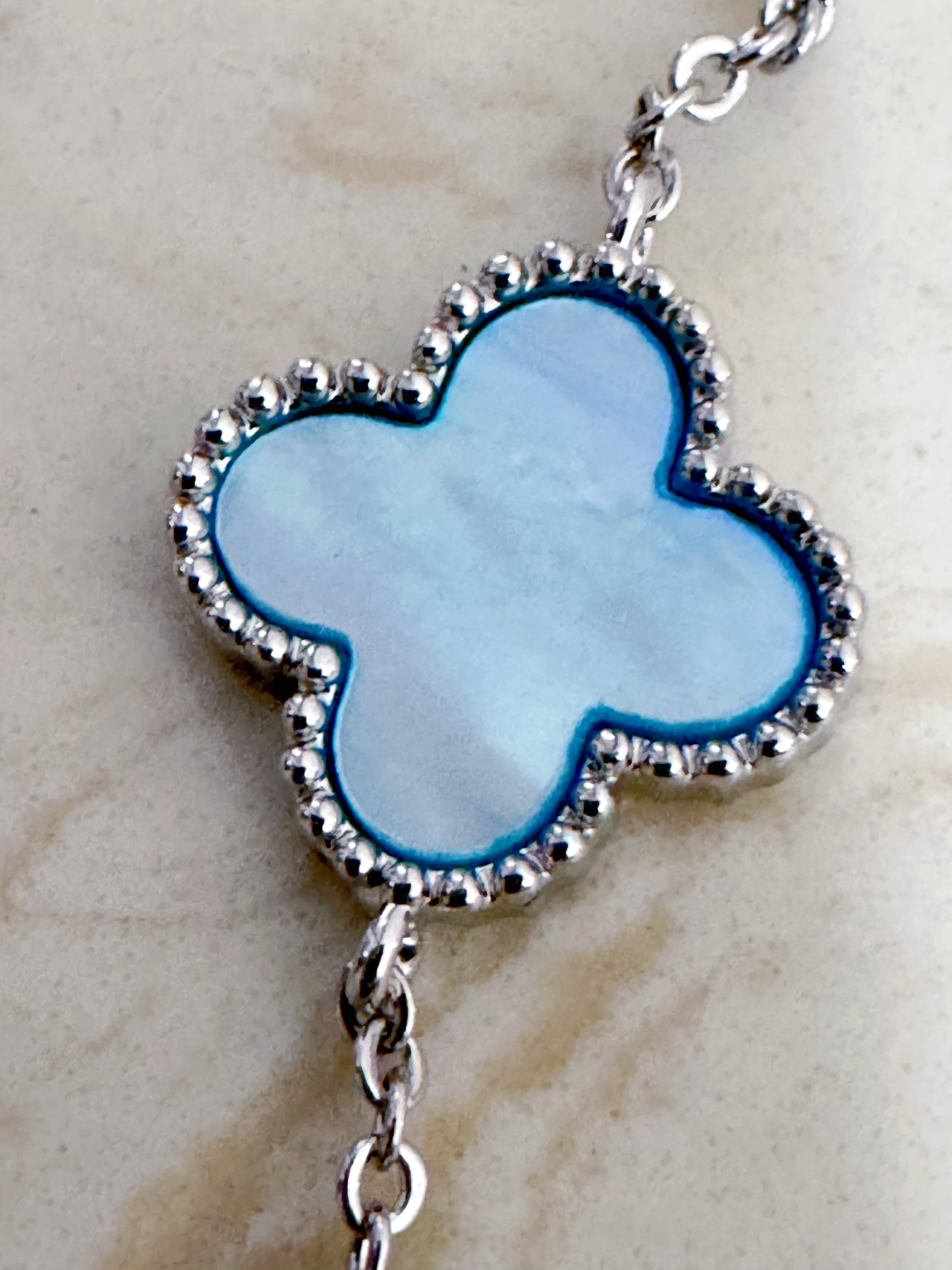 Paris Clover Charm Bracelet - Petite Lavender Mist