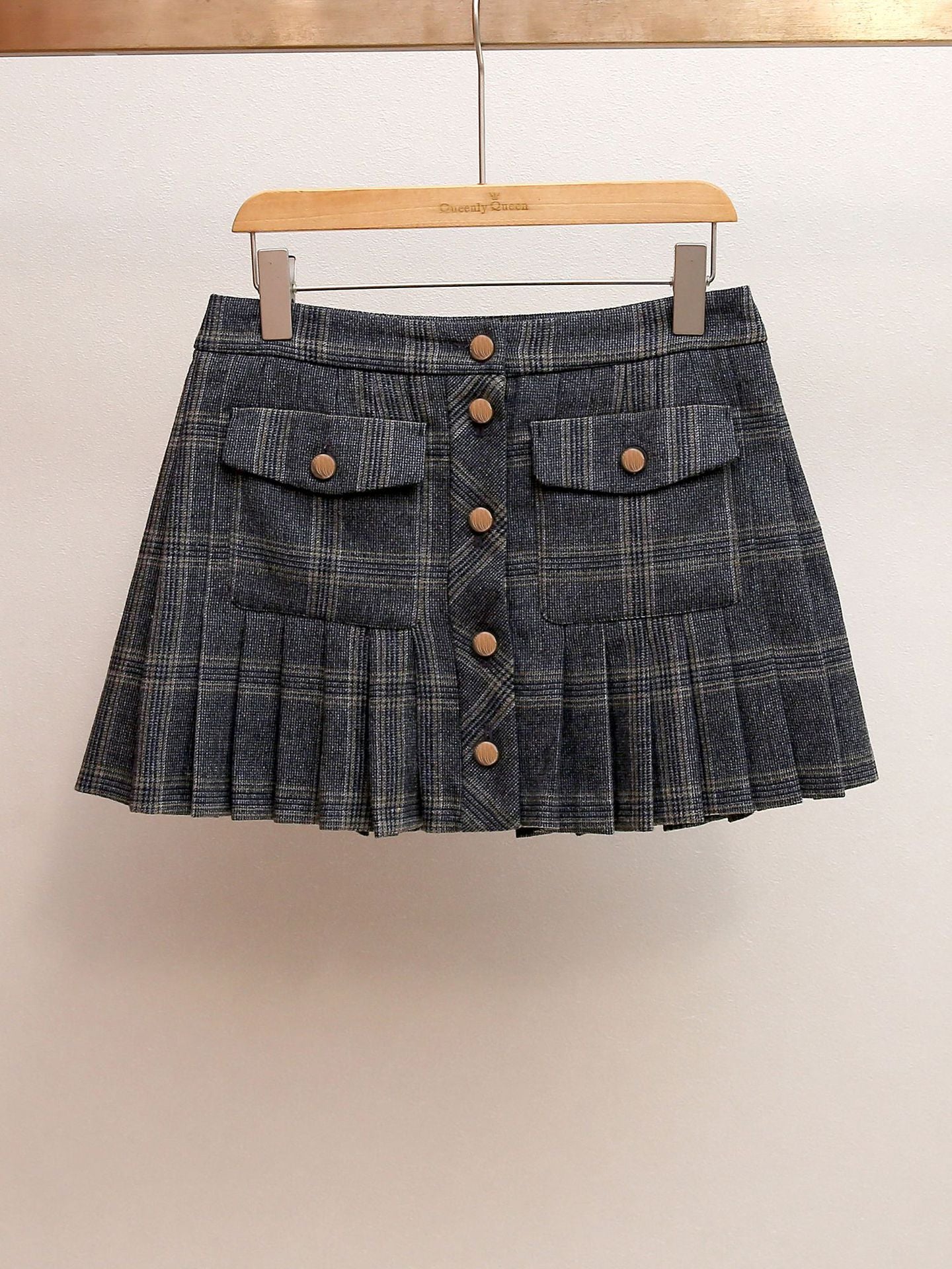Parisian Academia Plaid Pleated Skirt