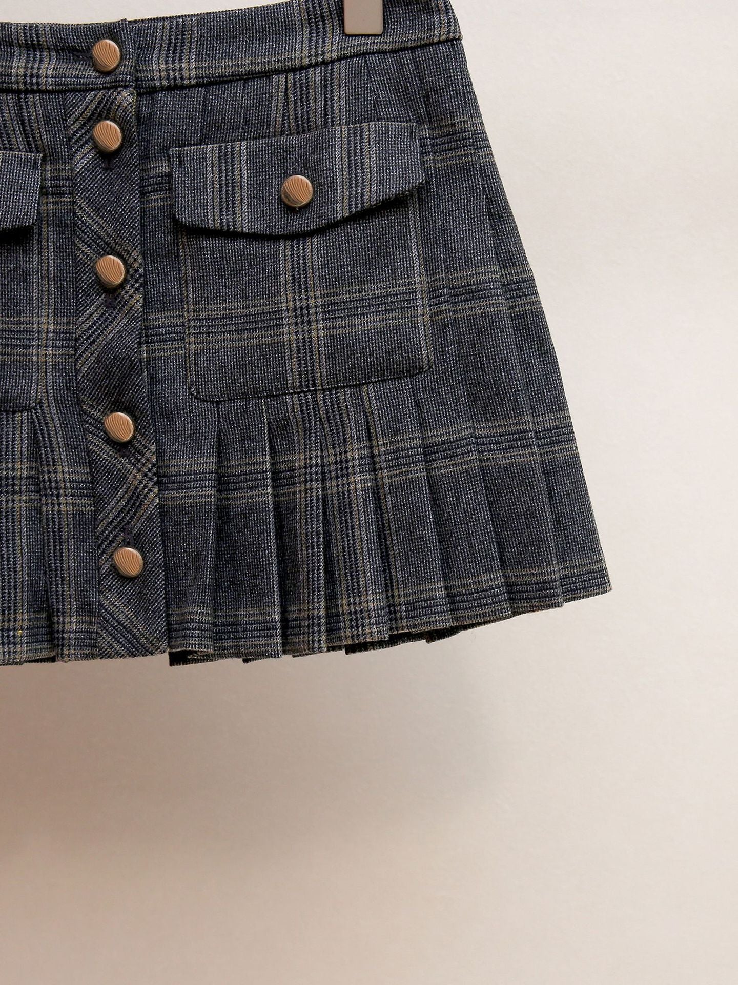 Parisian Academia Plaid Pleated Skirt