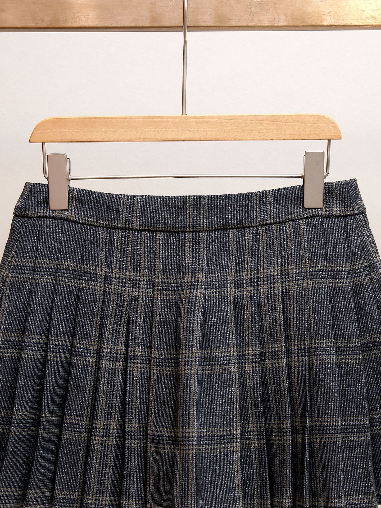 Parisian Academia Plaid Pleated Skirt
