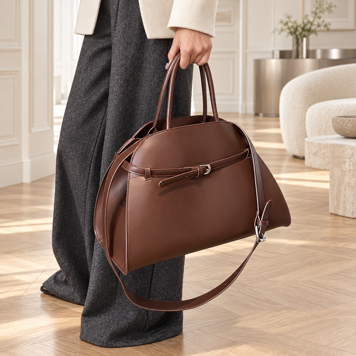 Parisian Boss Tote - Midnight Black