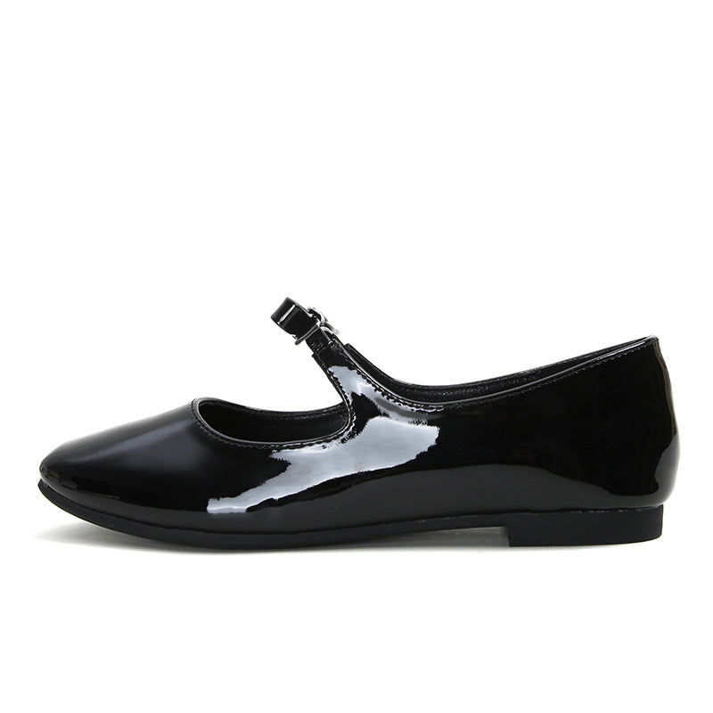 Parisian Bow Ballet Flats - Midnight Black