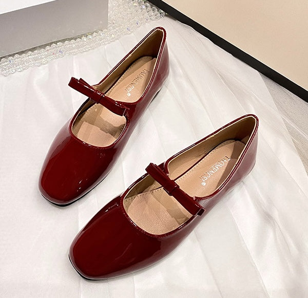 Parisian Bow Ballet Flats - Midnight Black