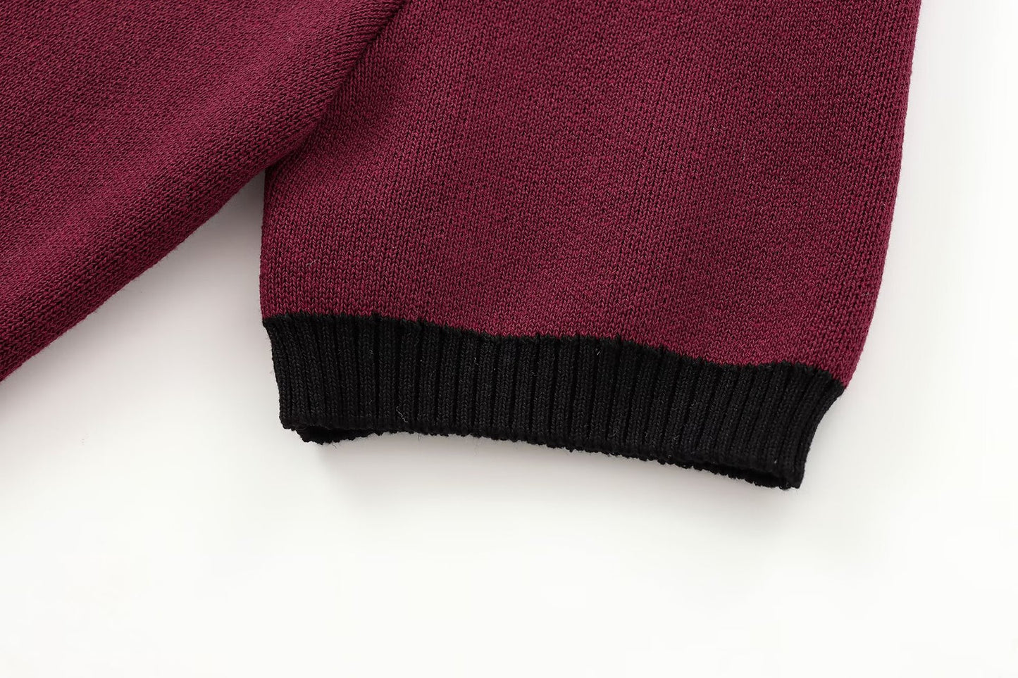 Parisian Contrast Knit Top - Midnight Black