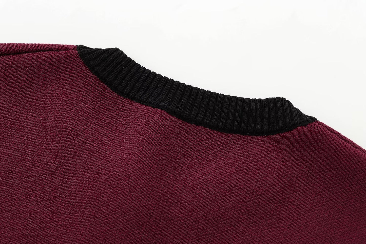 Parisian Contrast Knit Top - Midnight Black