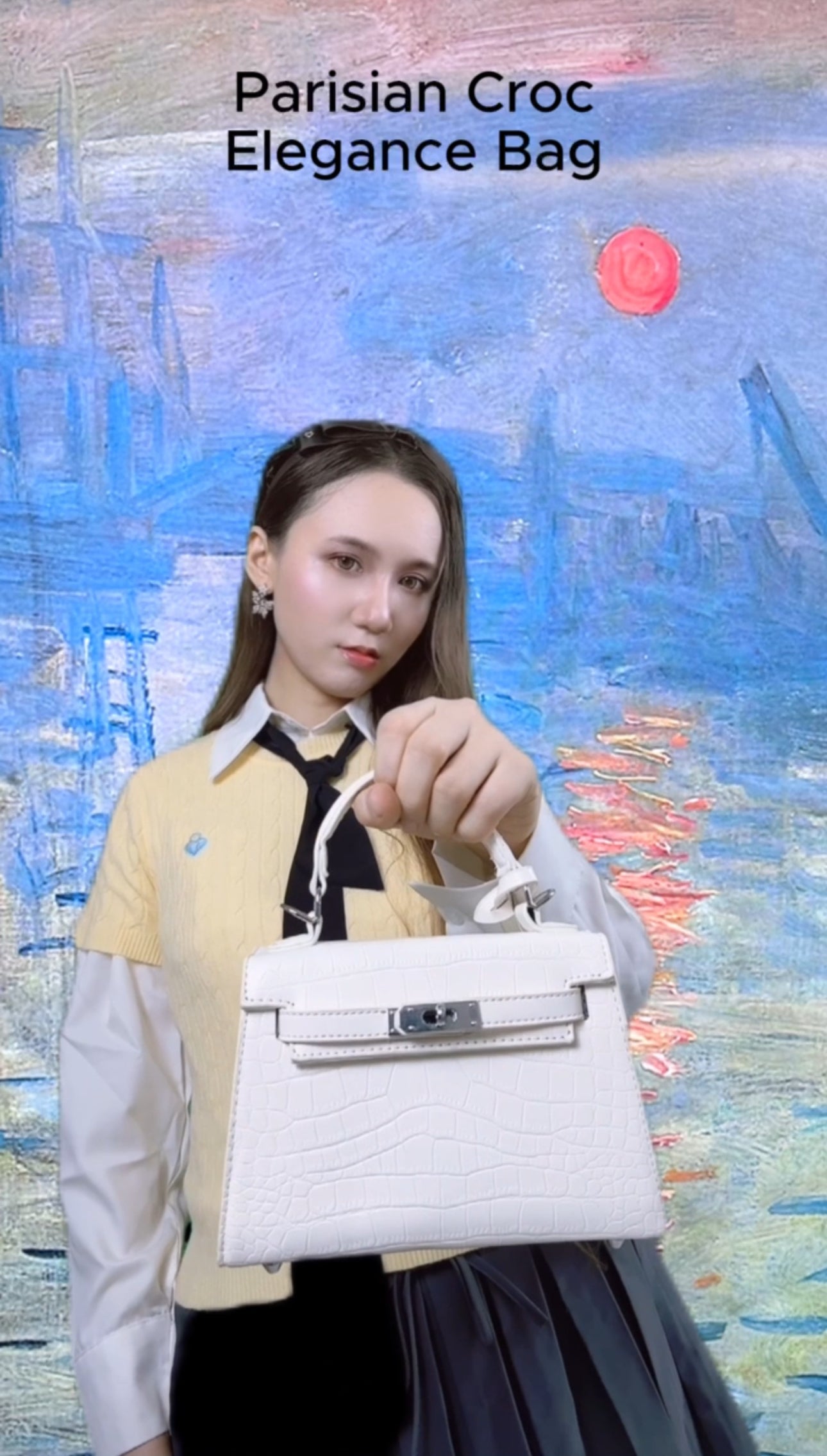 Parisian Croc Elegance Bag